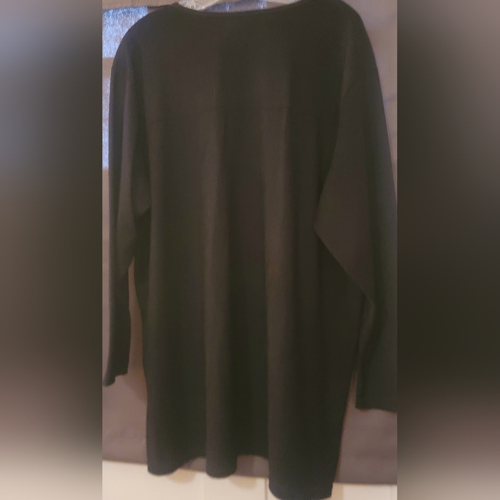 Vintage Bobbie Brooks Plus Size 22 Black Long Sleeve Top With Gorgeous Details - Picture 6 of 8